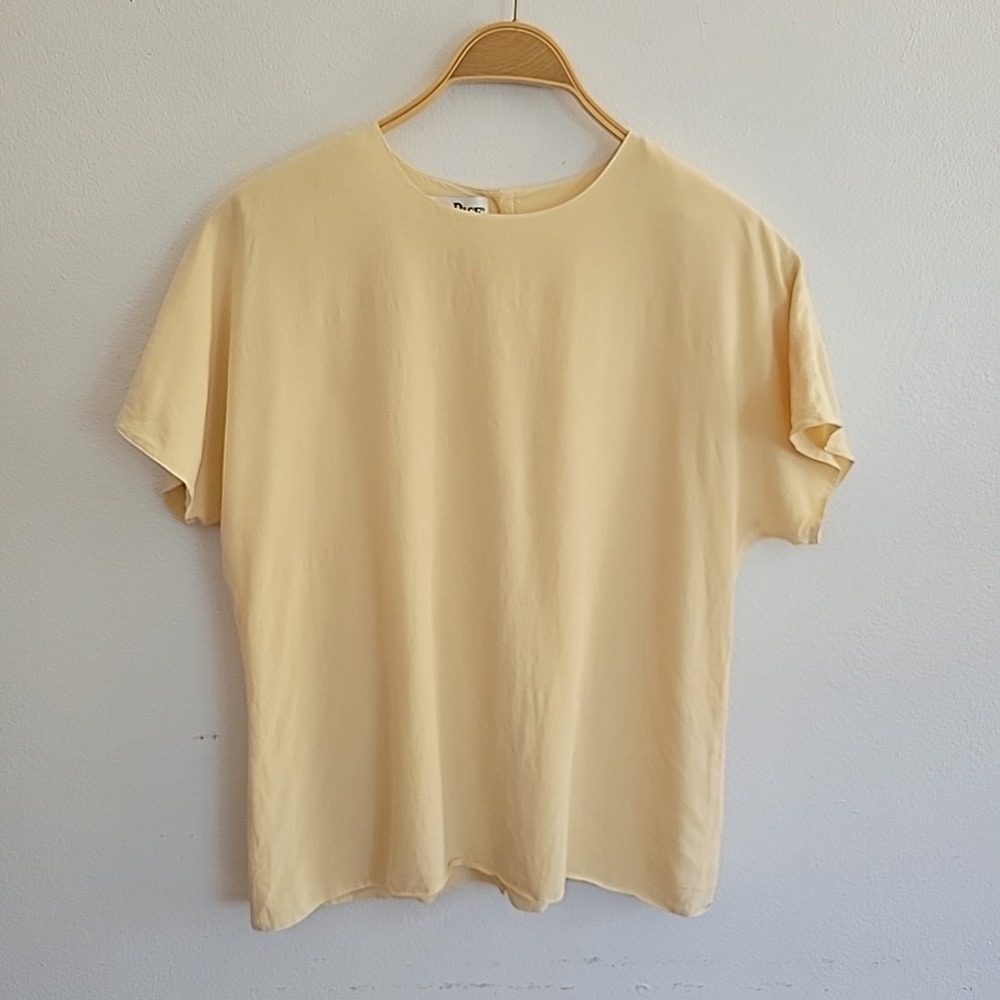 Vintage Barrie Pace Silk Blouse 12 Ivory Dolman Sleeve‎ Elevated Chic Minimalist